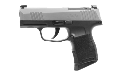 SIG Sauer P365 9mm handgun with black polymer frame and stainless steel optic-ready slide