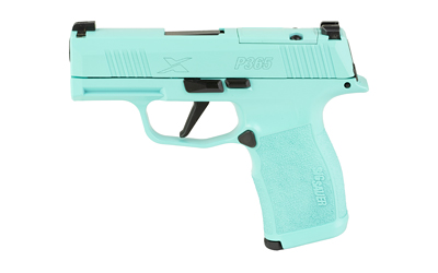 SIG P365X 9mm semi-automatic handgun in Robin's Egg Blue with 3.1-inch barrel