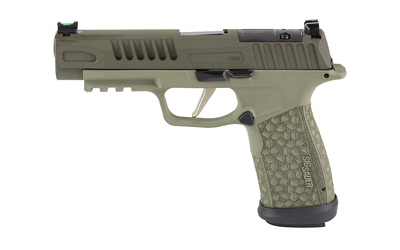 SIG P365 FUSE 9mm handgun with green and black Cerakote finish