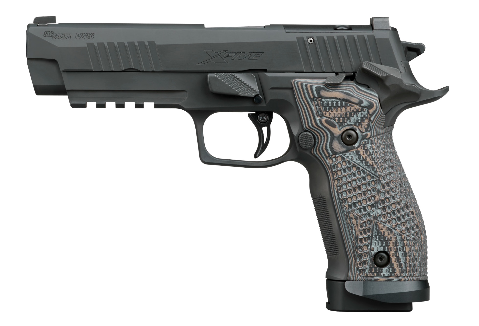SIG SAUER P226 X-FIVE EXTREME 9mm 5 in Handgun - Centurion Armament Co SIG SAUER P226 X-FIVE EXTREME 9mm handgun with 5-inch barrel and G10 grips