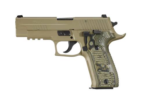 Sig Sauer P226 Scorpion 9mm pistol with Flat Dark Earth finish and SIGLITE night sights