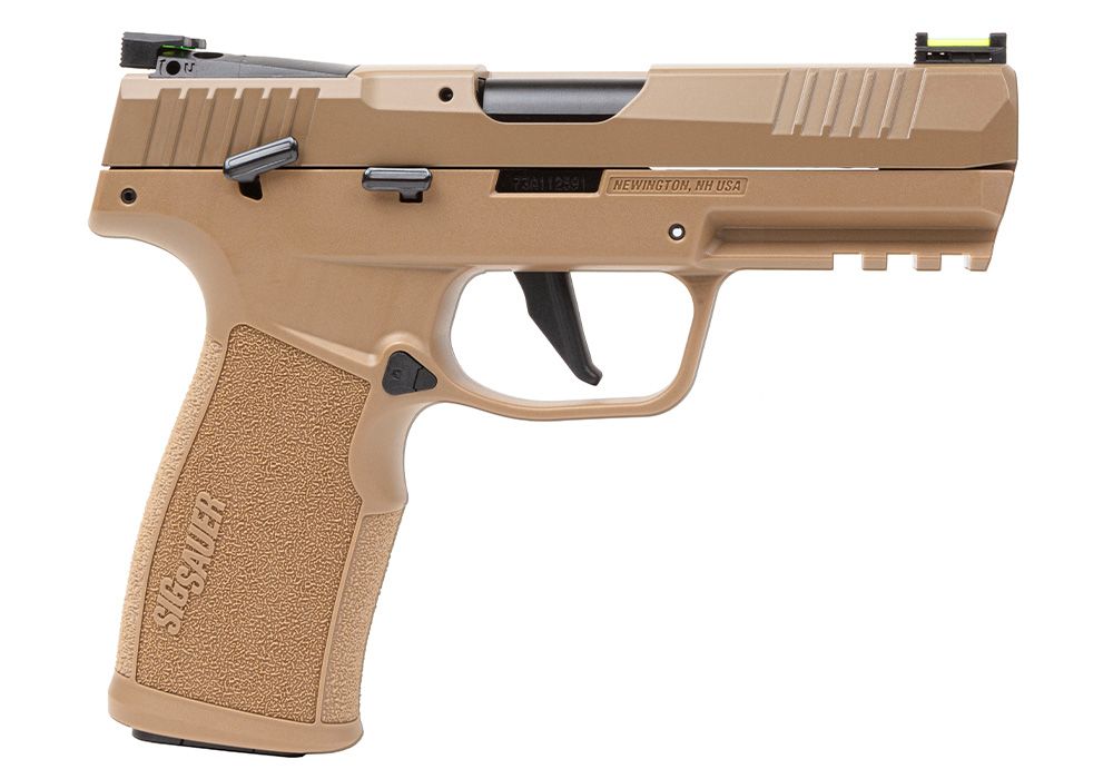 SIG Sauer P322 Coyote .22 LR pistol with 4-inch barrel and optic-ready slide