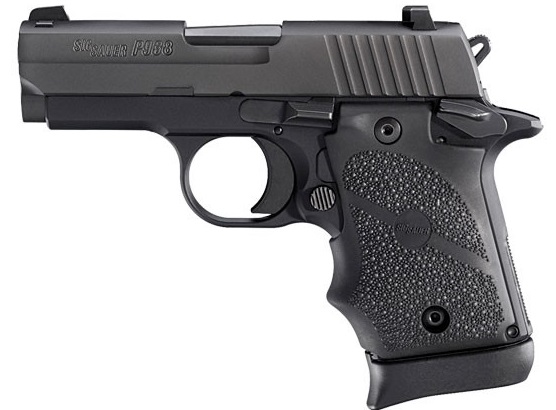 SIG Sauer P938 micro-compact 9mm handgun with black finish and SIGLITE night sights