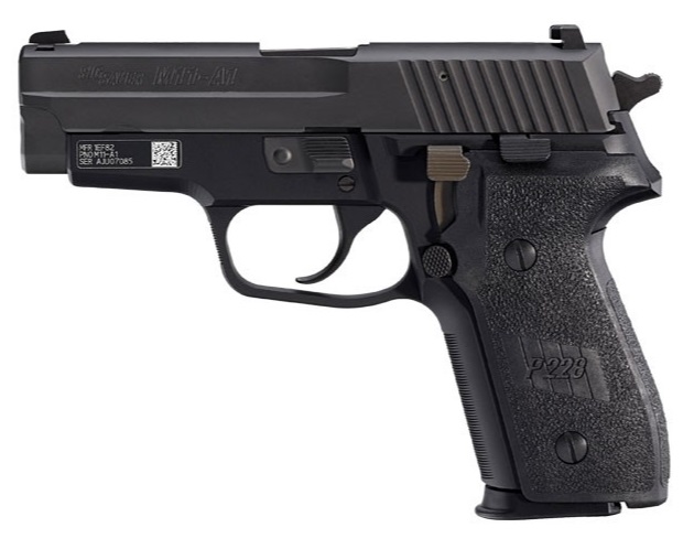 Sig Sauer P229 M11-A1 compact 9mm pistol with black finish and SIGLITE night sights