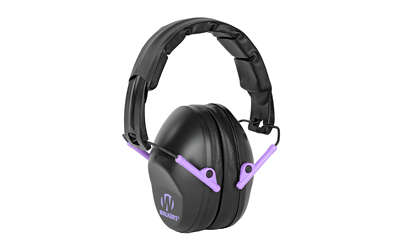 WALKER'S PRO FLDING MUFF BLK/PURP - Centurion Armament Co Walkers Passive black earmuff, view 2