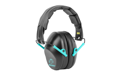 WALKER'S PRO FLDING MUFF BLK/TEAL - Centurion Armament Co Walkers Passive black earmuff, view 2