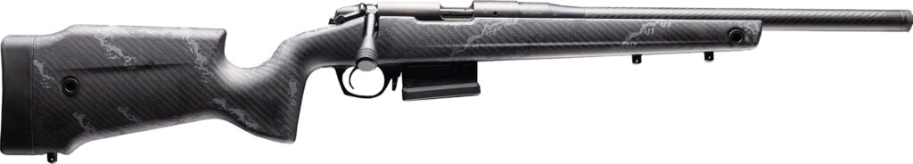Bergara B-14R Crest CF .22 LR rifle with 18-inch threaded barrel