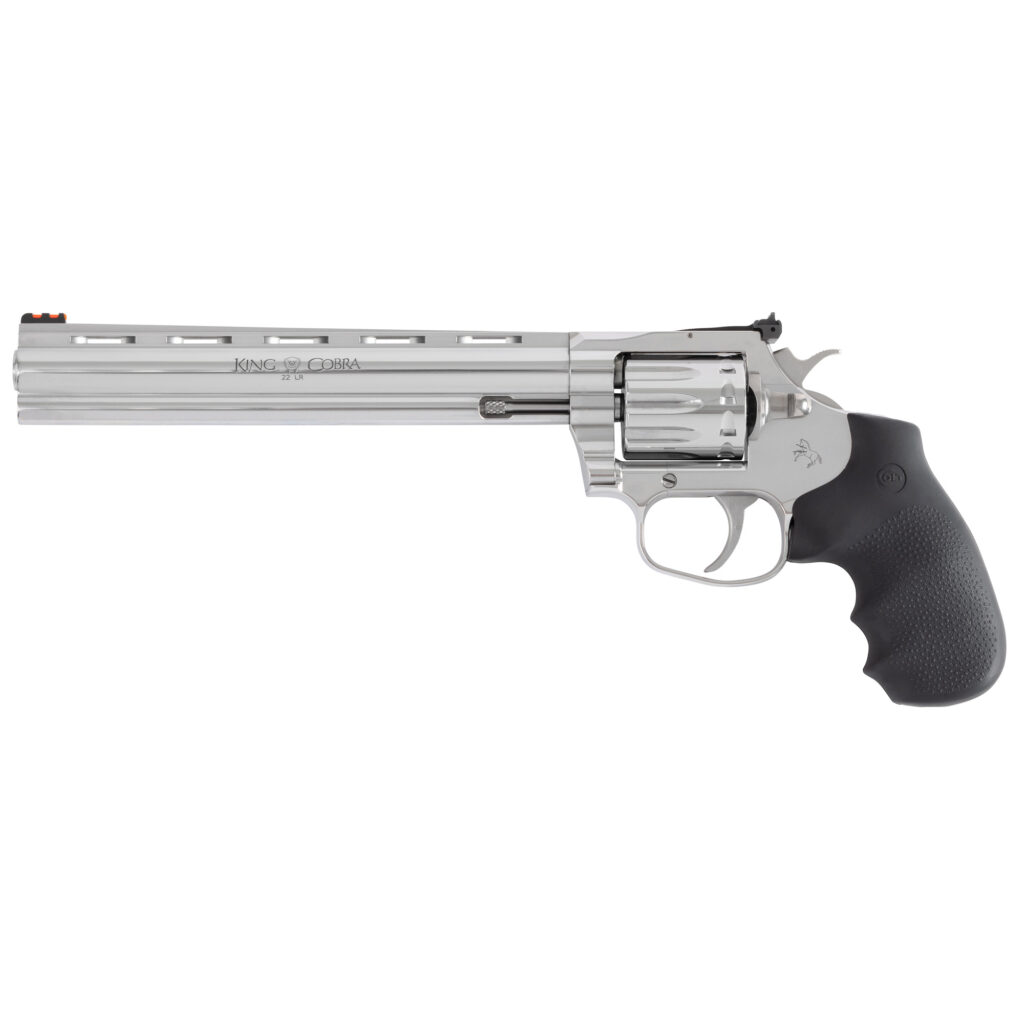 Colt King Cobra Target .22 LR 8-inch stainless revolver with fiber optic sights