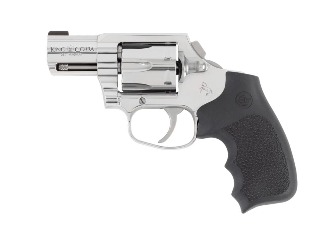 Colt King Cobra Carry .357 Magnum revolver with stainless finish and rubber grip