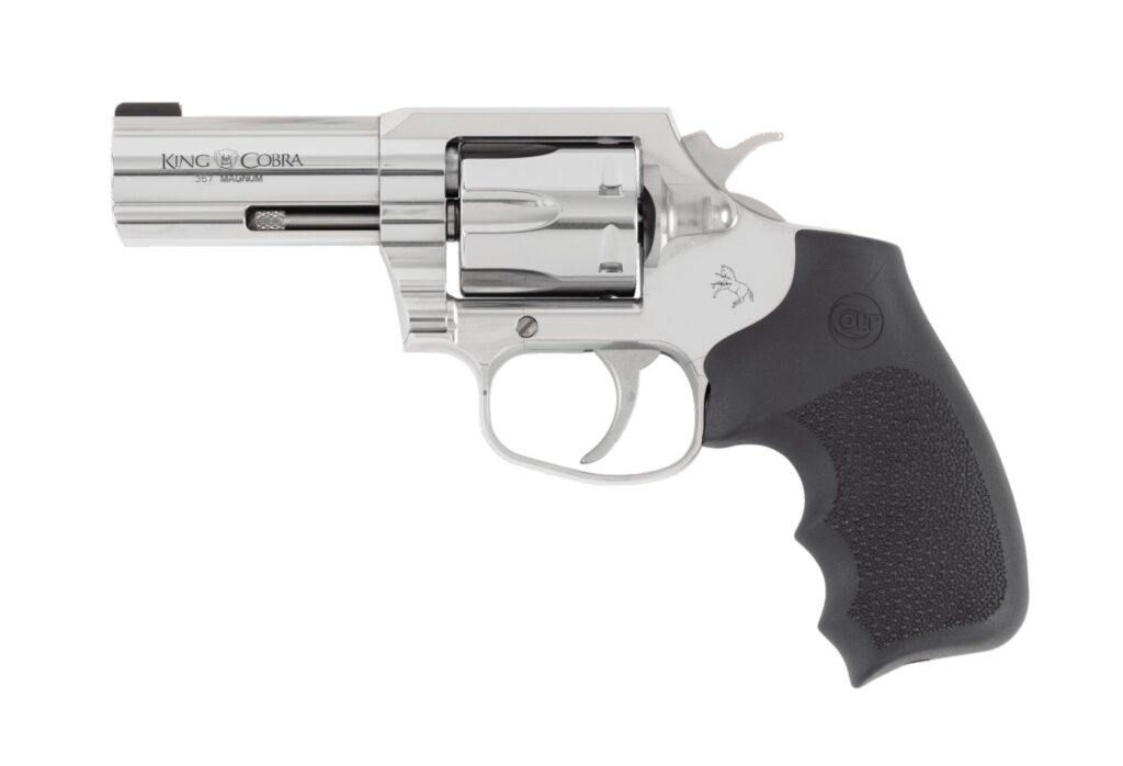 Colt King Cobra .357 Magnum 3-inch stainless revolver with black Hogue grip