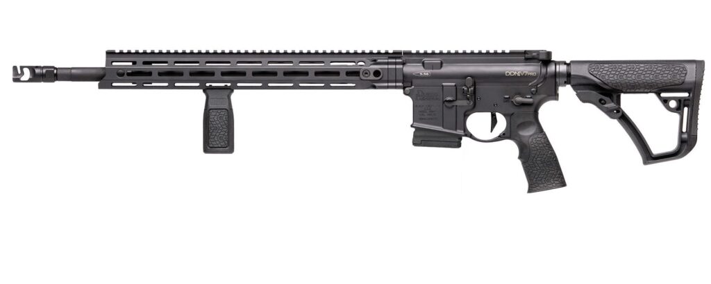 Daniel Defense DDM4 V7 Pro AR rifle with 18-inch barrel and black finish