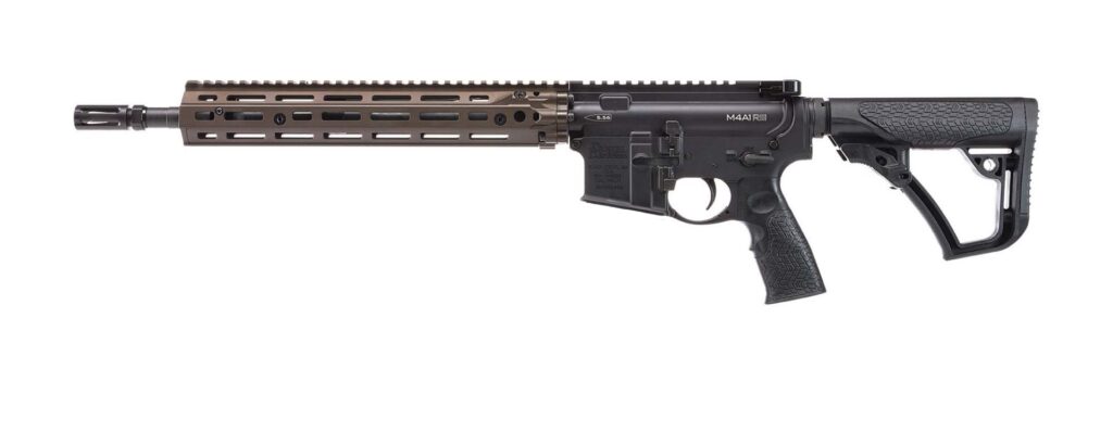 Daniel Defense DD4 rifle with 14.5 inch barrel and FDE RIS III M-LOK handguard