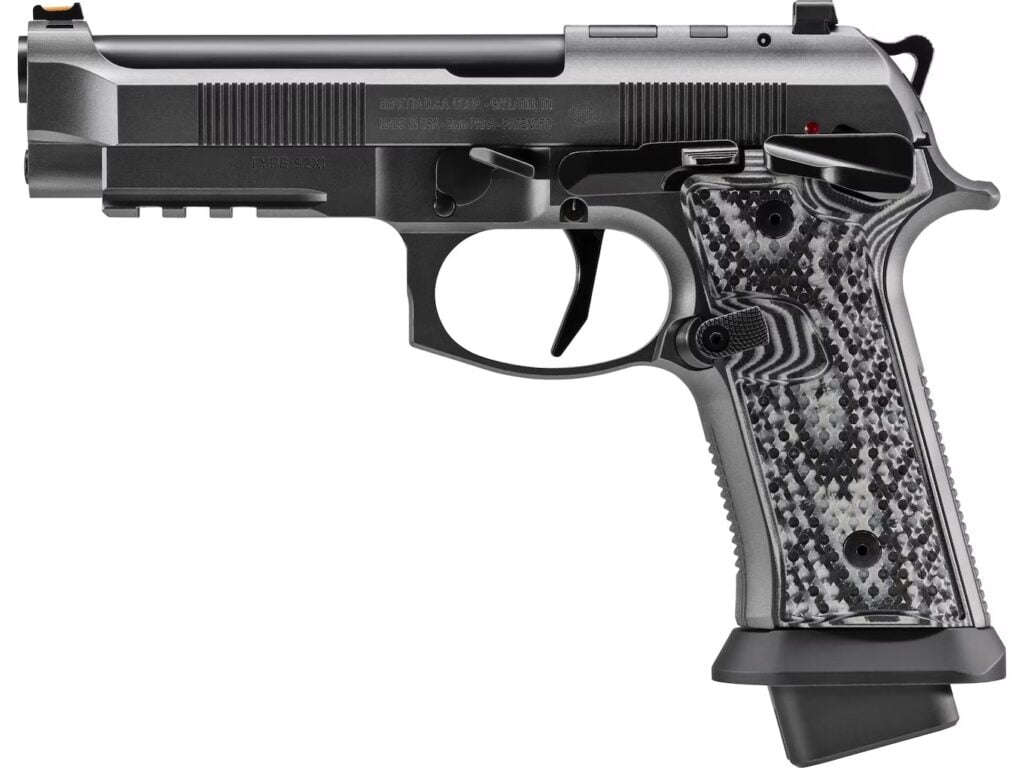 Beretta 9mm 5.1" barrel stainless semi-auto pistol