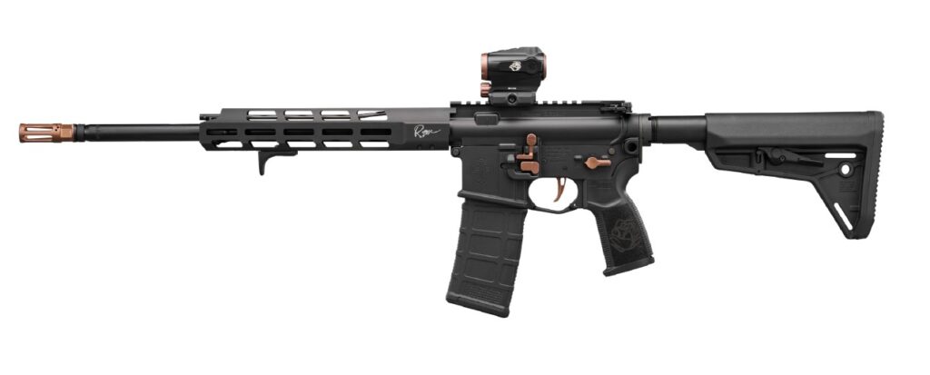 SIG SAUER M400 ROSE rifle with ROMEO5 red dot and 16-inch threaded barrel