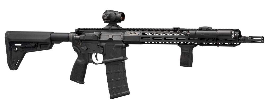 SIG Sauer M400 Sentry rifle with 16-inch barrel, Romeo5 Gen II optic, and Foxtrot-MSR light