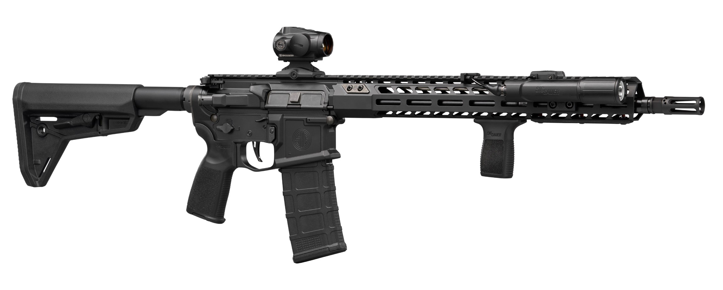 SIG Sauer M400 Sentry Rifle, 16-Inch Barrel - Centurion Armament Co SIG Sauer M400 Sentry rifle with 16-inch barrel, Romeo5 Gen II optic, and Foxtrot-MSR light