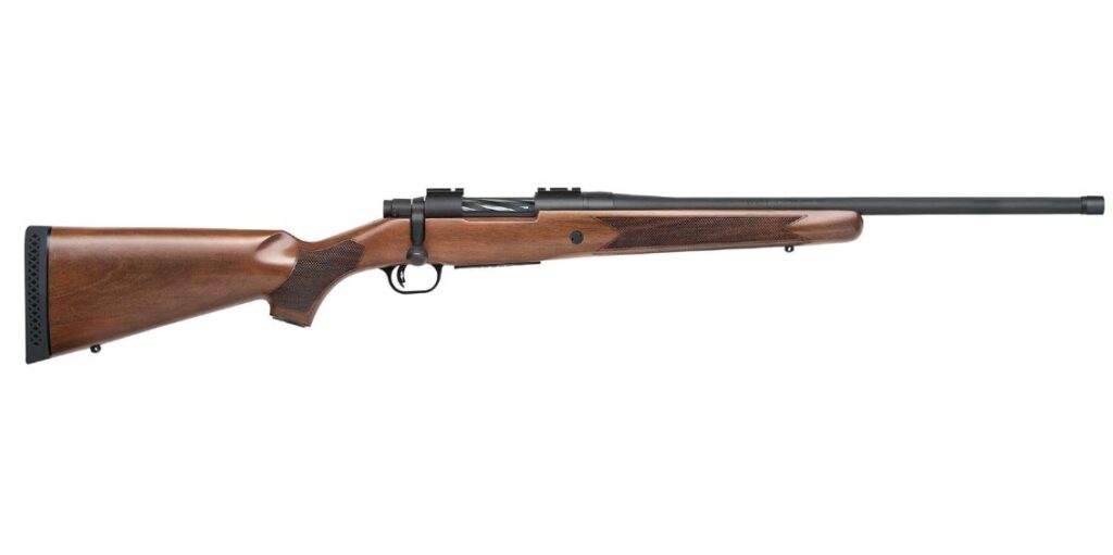 Mossberg Patriot .400 Legend bolt-action rifle with 20-inch barrel and walnut stock