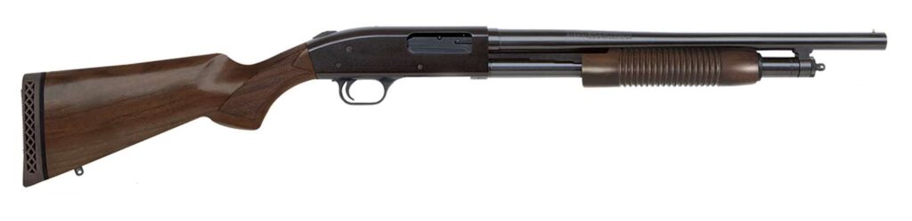 Mossberg 500 Retrograde 12 gauge pump shotgun with 18.5-inch blued barrel