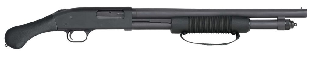 Mossberg 590 Shockwave 12 gauge pump-action firearm with 18.5-inch barrel