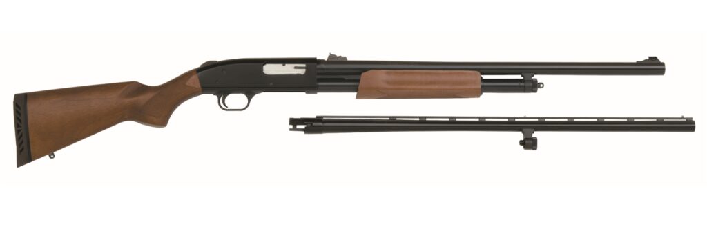 Mossberg 500 12 gauge Field/Deer Combo shotgun with wood stock and dual barrels