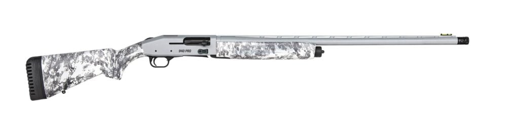 Mossberg 940 Pro Waterfowl 12 gauge shotgun with 28 inch barrel and TrueTimber Viper Snow stock
