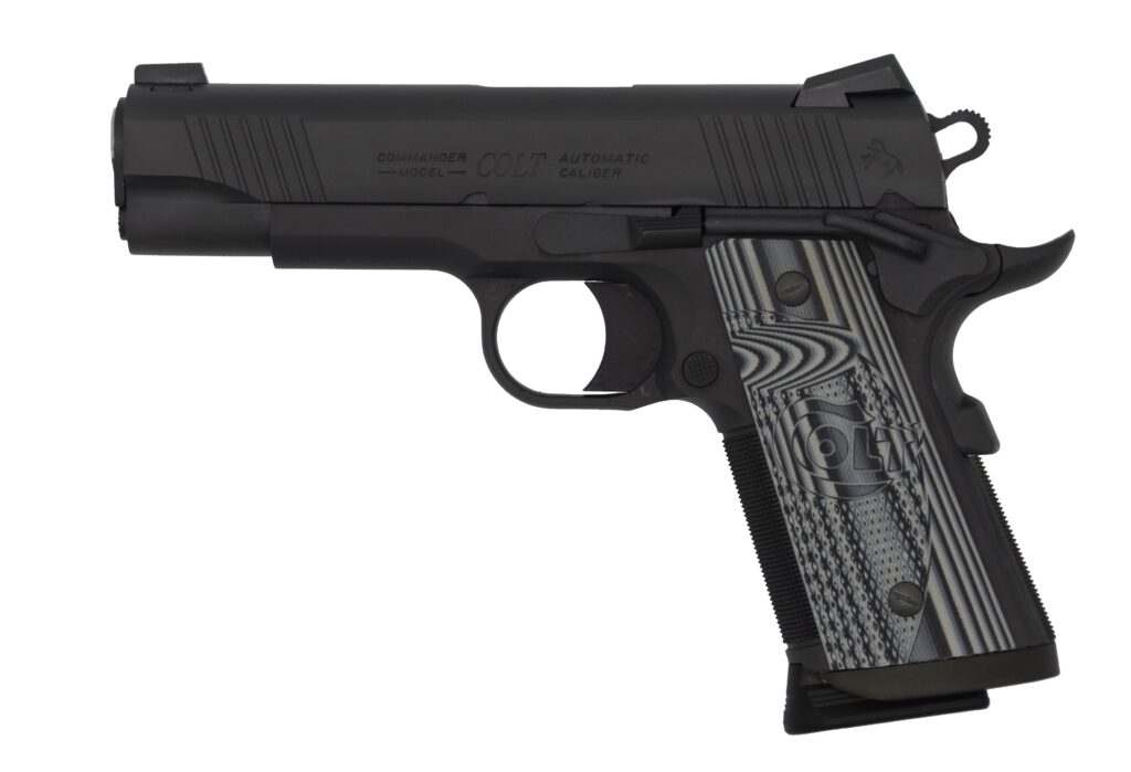 Colt CCU Officers .45 ACP semi-automatic handgun with black finish and G10 grips