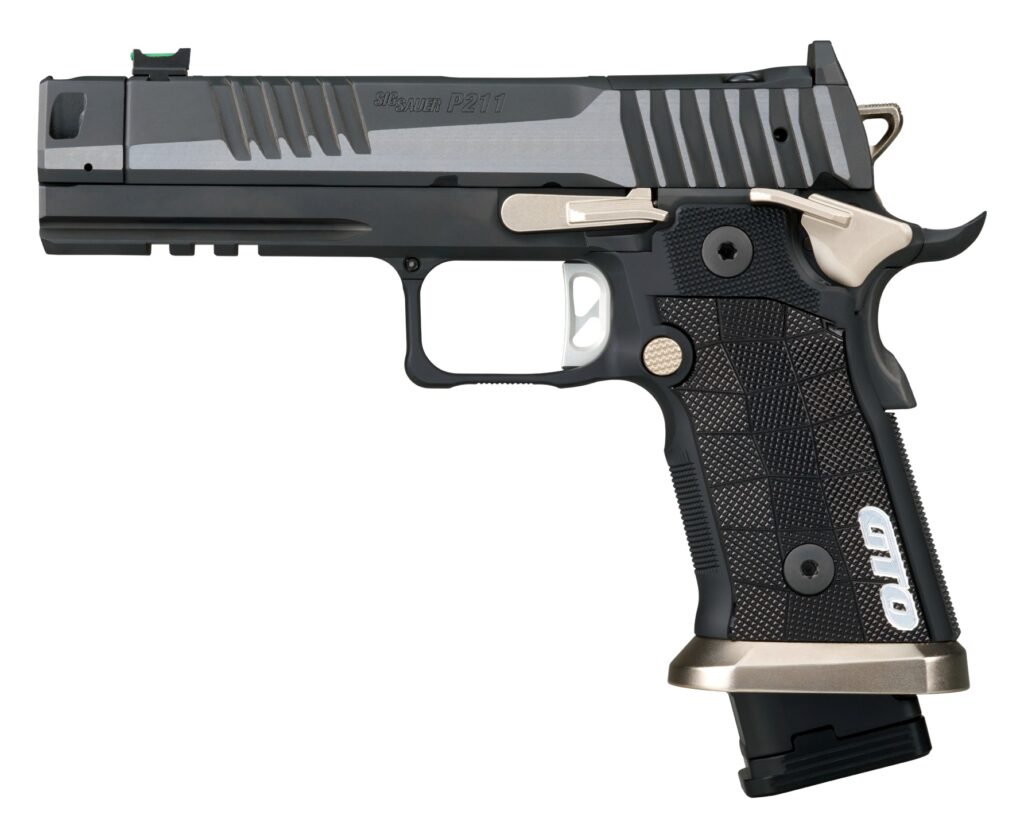 Sig Sauer P211 GTO EQUINOX 9mm handgun with 4.4-inch barrel and compensator