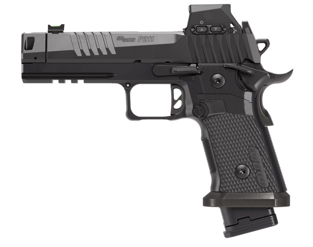 Sig Sauer P211-GTO 9mm pistol with 4.4-inch barrel and MACH3D compensator