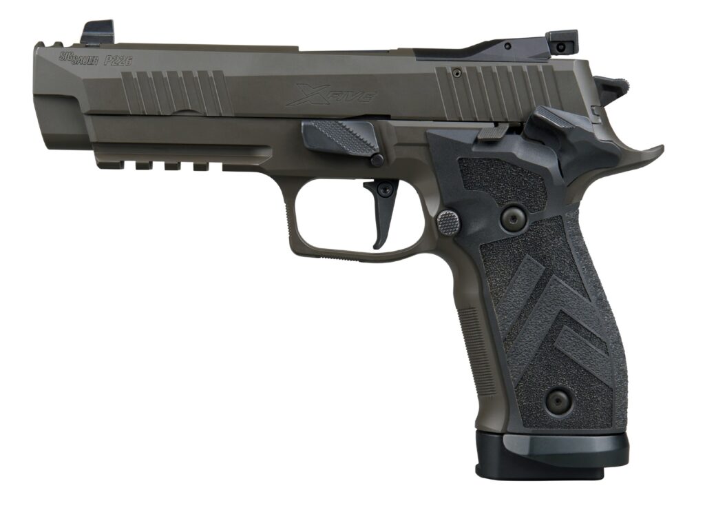 Sig Sauer P226 XFIVE Legion 9mm handgun with Legion Gray Cerakote finish