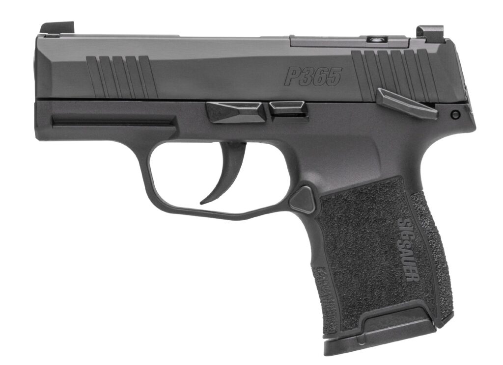 Sig Sauer P365 9mm Luger handgun with 3.1-inch barrel and night sights