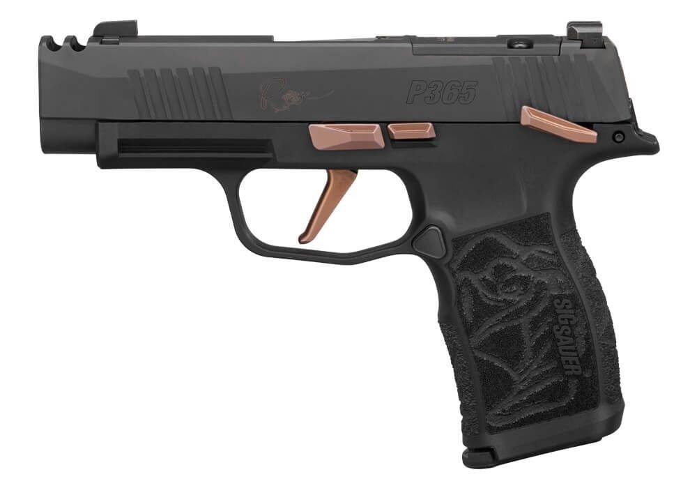 Sig Sauer Rose 9mm semi-automatic handgun with Nitron finish and optic-ready slide