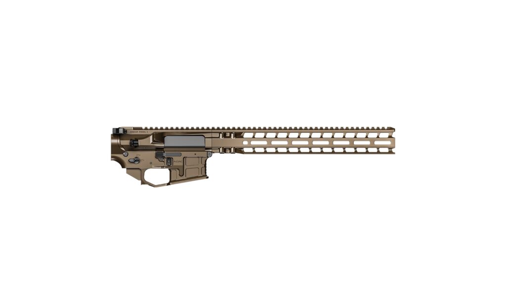 Radian Weapons Model 1 builder kit with brown finish and billet upper receiver