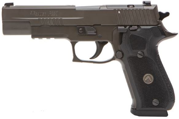 SIG SAUER P220 Legion 10mm Auto pistol with gray finish and black G10 grips