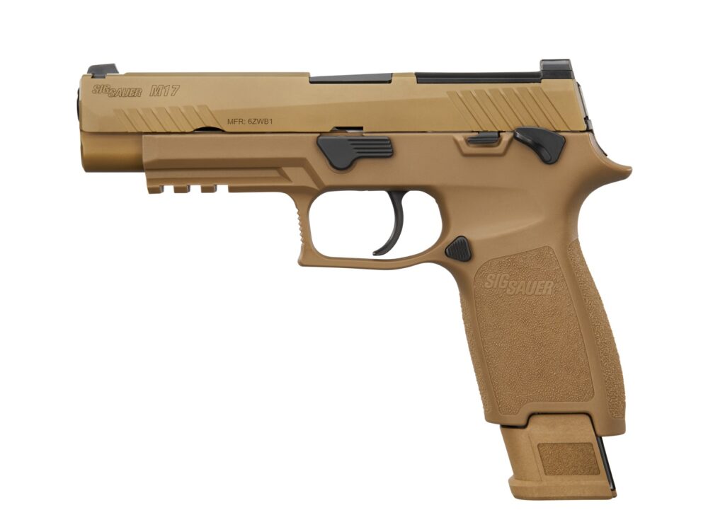 SIG SAUER M17 CSS 9mm pistol with coyote PVD finish and 4.7-inch barrel