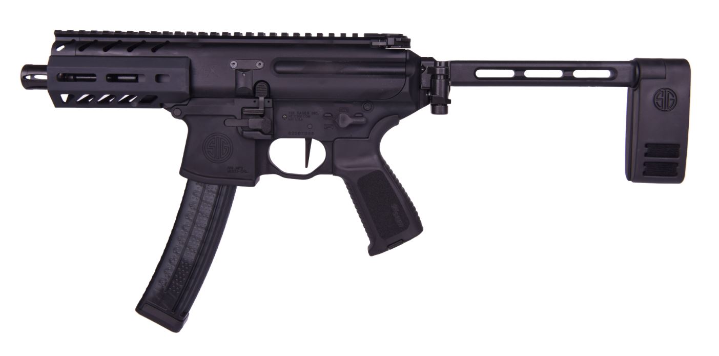 Sig Sauer MPX K 9mm 4.5 Inch Pistol with Brace - Centurion Armament Co Sig Sauer MPX K 9mm pistol with 4.5-inch barrel, PCB brace, and M-LOK handguard