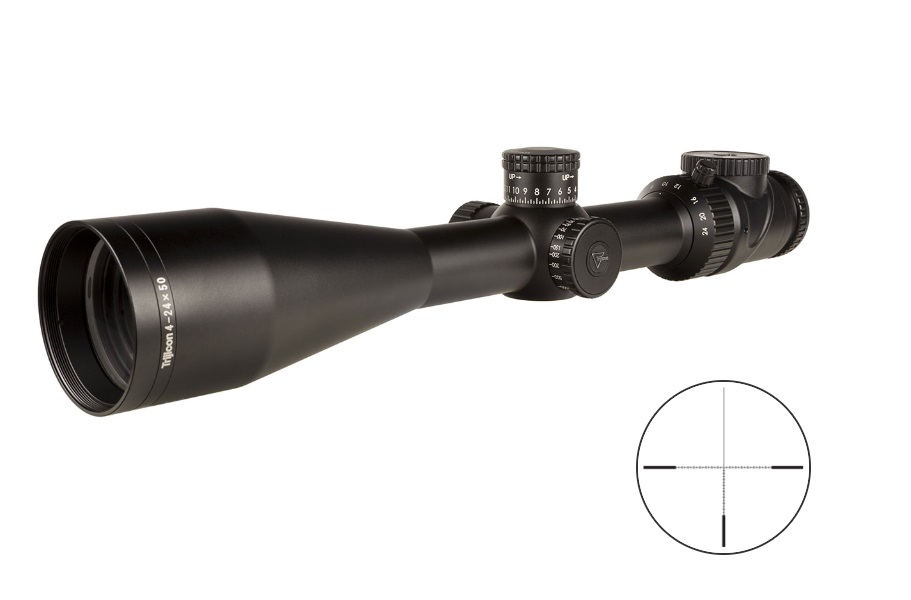 Trijicon AccuPoint 4-24X MOA Ranging Crosshair Green Dot Reticle black accessory-scopes