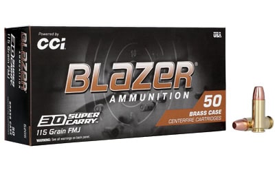 CCI Ammunition Blazer Brass .30 Super Carry full metal jacket