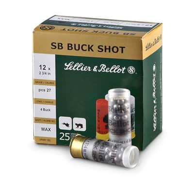 12 GAUGE 2-3/4'' 1-1/4 OZ #00 BUCKSHOT 25/BOX