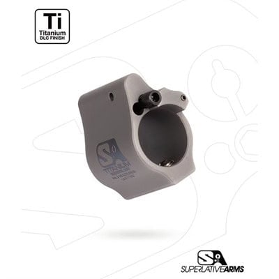AR-15 SOLID TITANIUM ADJUSTABLE GAS BLOCK .625'' GRAY