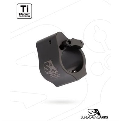 AR-15 SOLID TITANIUM ADJUSTABLE GAS BLOCK .936'' BLACK