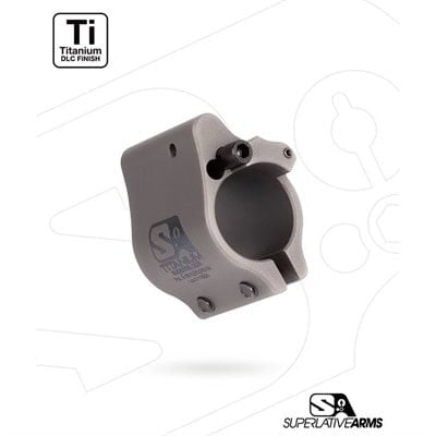AR-15 CLAMP ON TITANIUM ADJUSTABLE GAS BLOCK .875'' GRAY