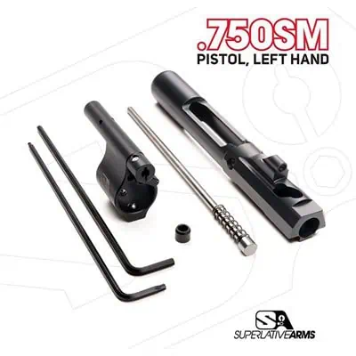 AR-15 ADJ PISTON SYSTEM W/SOLID .750'' GAS BLOCK PISTOL LH