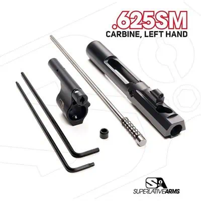 AR-15 ADJ PISTON SYSTEM W/SOLID .625'' GAS BLOCK CARBINE LH