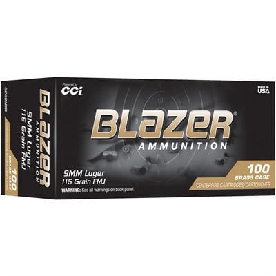 CCI Ammunition Blazer Brass 9mm full metal jacket