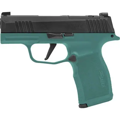 Sig Sauer P365X 9mm 3.1" barrel black, teal striker fired