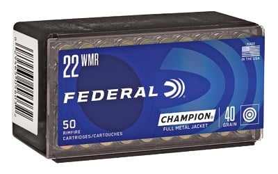 Federal Ammunition Champion .22 WMR full metal jacket
